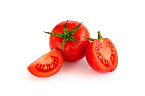 鲜红色西红柿，白色背景分离 — 图库照片