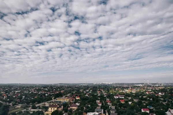 Zamračená Obloha Nad Vesnicí — Stock fotografie