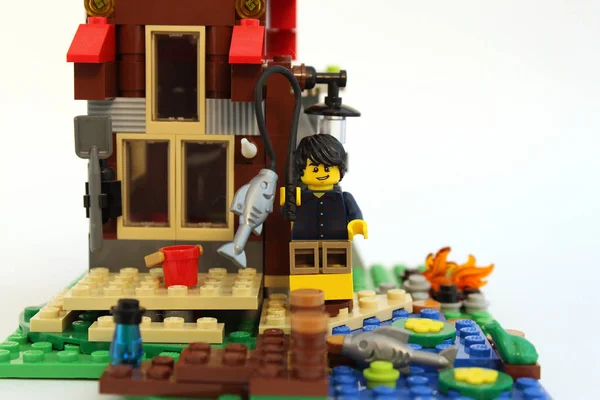 LEGO facet połowów — Zdjęcie stockowe