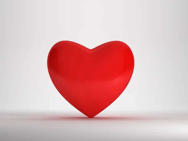 3D сердце на белом фоне — стоковое фото