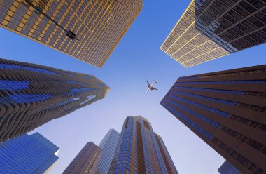 Bir Airplan üzerinde Chicago, Illinois, ABD