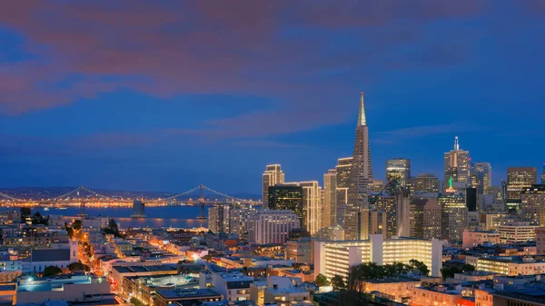 San Francisco Skyline, California, Stany Zjednoczone Ameryki — Zdjęcie stockowe