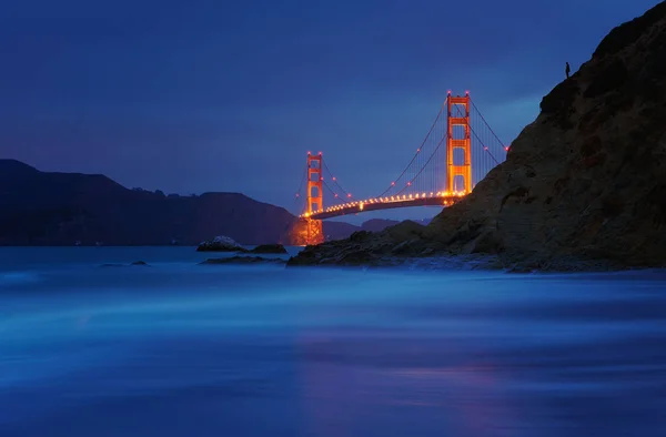 Golden Gate Bridge a Baker Beach, San Francisco, California, USA — Foto Stock