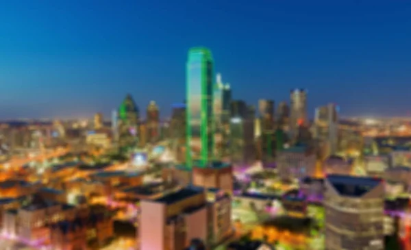 Suddiga Bokeh av skyskrapor, City of Dallas, Texas, Usa — Stockfoto