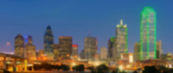 Suddiga Bokeh av Downtown Dallas, Texas, Usa — Stockfoto