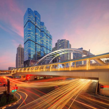 Chong Bangkok'un, Bts Skytrain, Sathorn kavşak, Bangkok, Thaila
