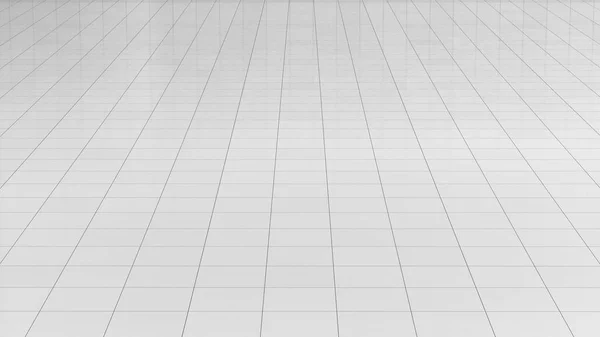 Carrelage blanc plancher rendu 3d, fond de texture, illustrati — Photo