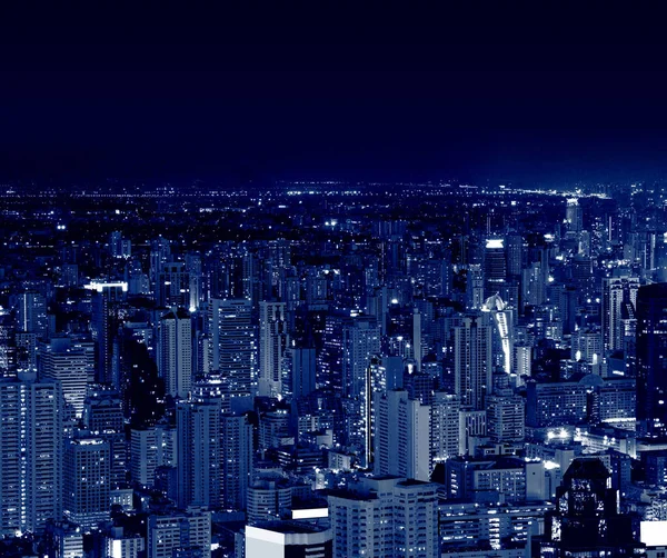 Cidade de Bangkok à noite, Tailândia — Fotografia de Stock