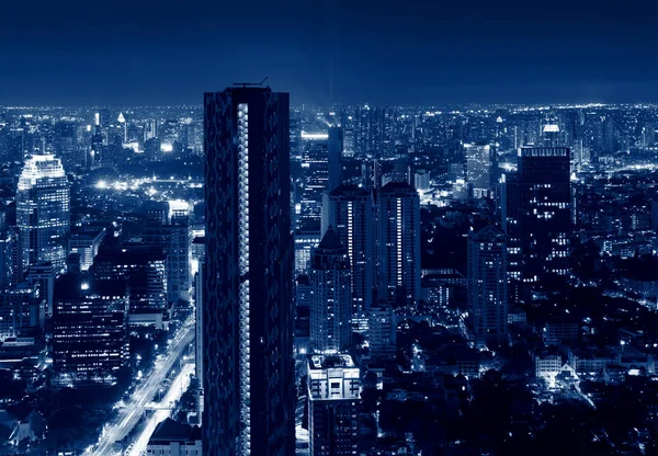 Skyscrapers in Sathorn District , Bangkok, Thailand — Stock Photo, Image