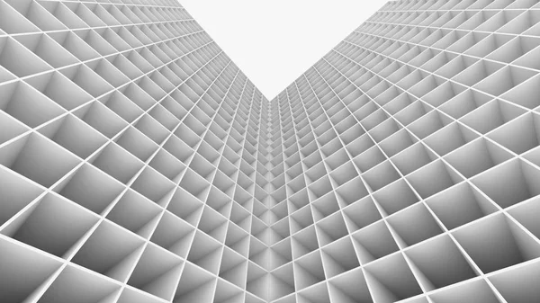 白い背景に分離された 3 d レンダリング抽象的な建物 — ストック写真