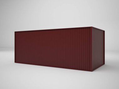 3D render nakliye beyaz arka plan üzerinde illüstrasyon izole konteyner