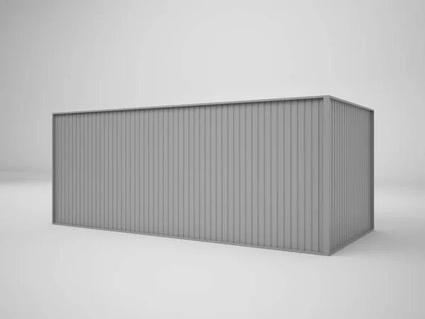 3D-Rendering Schiffscontainer isoliert auf weißem Hintergrund — Stockfoto