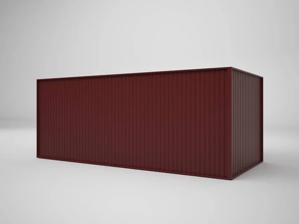 3D Rendering Schiffscontainer isoliert auf weißem Hintergrund, Illustration — Stockfoto