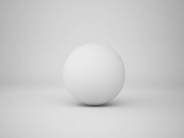 Beyaz arka plan üzerinde illustra izole 3d işleme beyaz küre