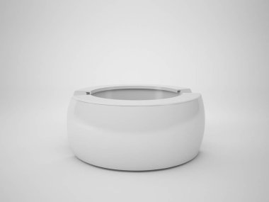 Beyaz arka plan üzerinde izole 3d render soyut sayaç bar