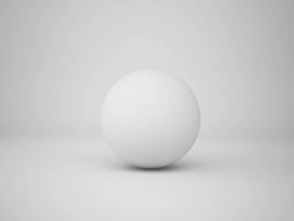 3D Rendering hvid kugle isoleret på hvid baggrund, illustra - Stock-foto