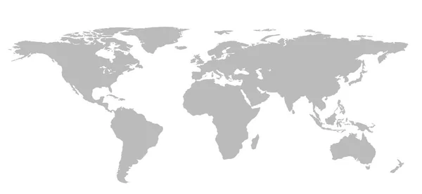 Mapa do Mundo Cinzento em Branco isolado sobre fundo branco. infográficos , — Fotografia de Stock