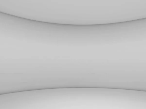 3D Representación blanca curvada habitación vacía — Foto de Stock