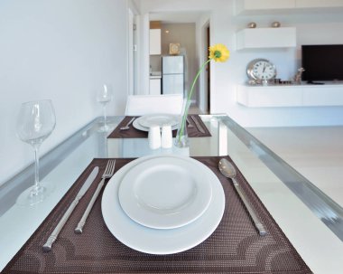 Yemek Masası tablo ile modern ev, iç tasarım ayarla