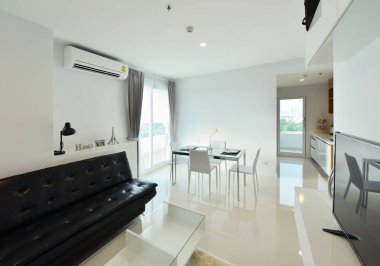 Beyaz lüks modern yaşam iç ve Dekorasyon, iç des