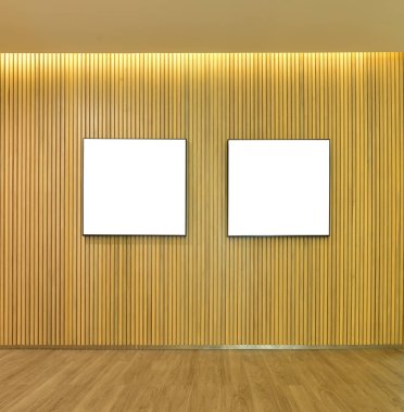 Boş resim çerçevesi ahşap duvar ev, alay etmek yukarıya içinde kaburgalar