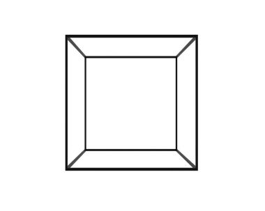 3D siyah boş kutu beyaz zemin üzerine izole çerçeve kırpma 