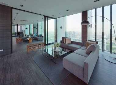 lüks modern oturma odası iç ve Dekorasyon, iç desi