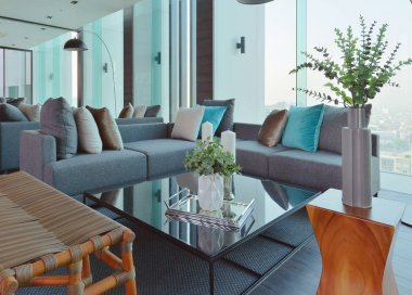 lüks modern oturma odası iç ve Dekorasyon, iç desi