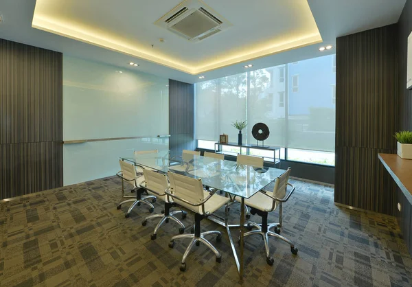 Lujosa sala de reuniones moderna interior y decoración, interior des —  Fotos de Stock