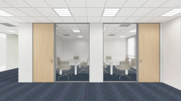 Office corporate design, 3d render interior design, mock up illu — Stock Photo, Image