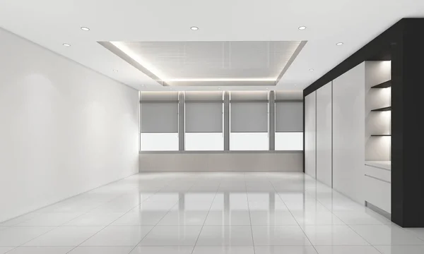 Modern empty room, 3d render interior design, mock up illustrati — Stock Photo, Image