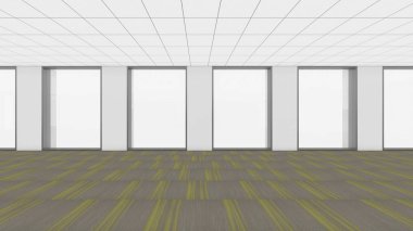 3d render iç tasarım, modern boş oda illustrati kadar alay