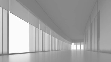 3d render iç tasarım, modern boş oda illustrati kadar alay