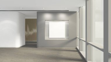 3d render iç tasarım, modern boş oda illustrati kadar alay