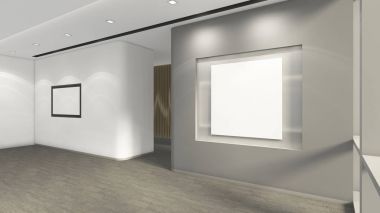 3d render iç tasarım, modern boş oda illustrati kadar alay