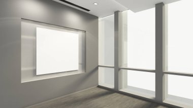 3d render iç tasarım, modern boş oda illustrati kadar alay