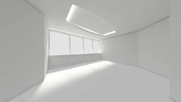 Chambre vide moderne, 3d rendu design intérieur, maquette illustrati — Photo