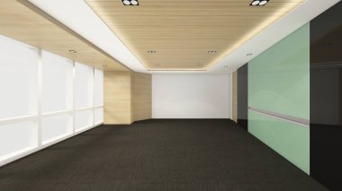 3d render iç tasarım, modern boş oda illustrati kadar alay