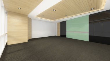 3d render iç tasarım, modern boş oda illustrati kadar alay