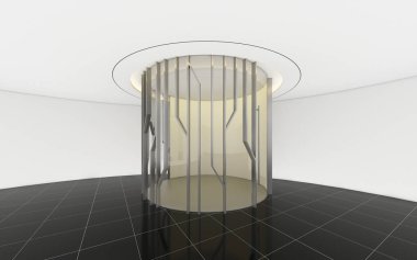 3d render iç tasarım, modern boş oda illustrati kadar alay