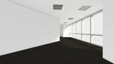 3d render iç tasarım, modern boş oda illustrati kadar alay