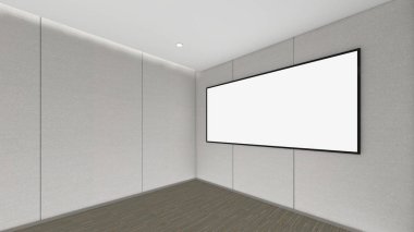 3d render iç tasarım, modern boş oda illustrati kadar alay
