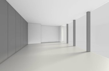 3d render iç tasarım, modern boş oda illustrati kadar alay