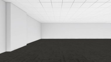 3d render iç tasarım, modern boş oda illustrati kadar alay