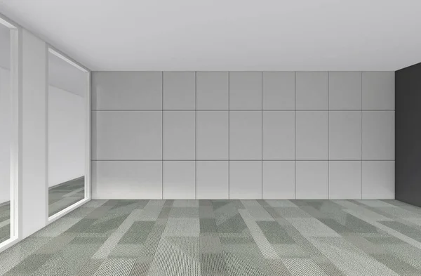 stock image Modern Empty Room, 3d render interior design, mock up illustrati