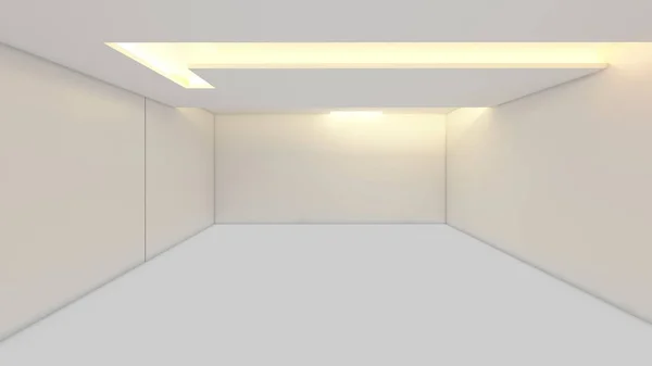 Moderne lege ruimte, 3d render-interieur, mock up illustrati — Stockfoto
