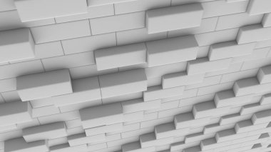 3D render soyut kutuları, illüstrasyon kavramı tasarım