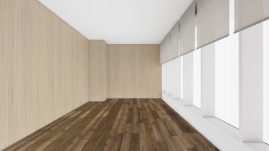 3d render iç tasarım, modern boş oda illustrati kadar alay
