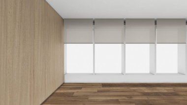 3d render iç tasarım, modern boş oda illustrati kadar alay