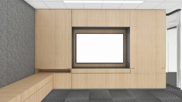 Habitación vacía moderna, 3d renderizar el diseño de interiores, maqueta de ilustraciones —  Fotos de Stock
